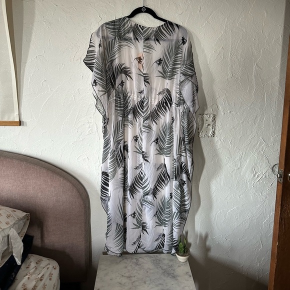 NWT Kona Sol green black and white bathing suit cover up sz large - Picture 3 of 6